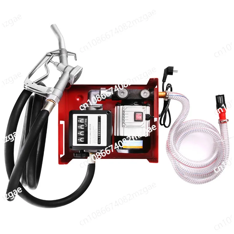 Portable Electric Oil Pump Set for Fuel Transfer, DC Submersible Small Transfer Pump with 550W 220V Power Supply
