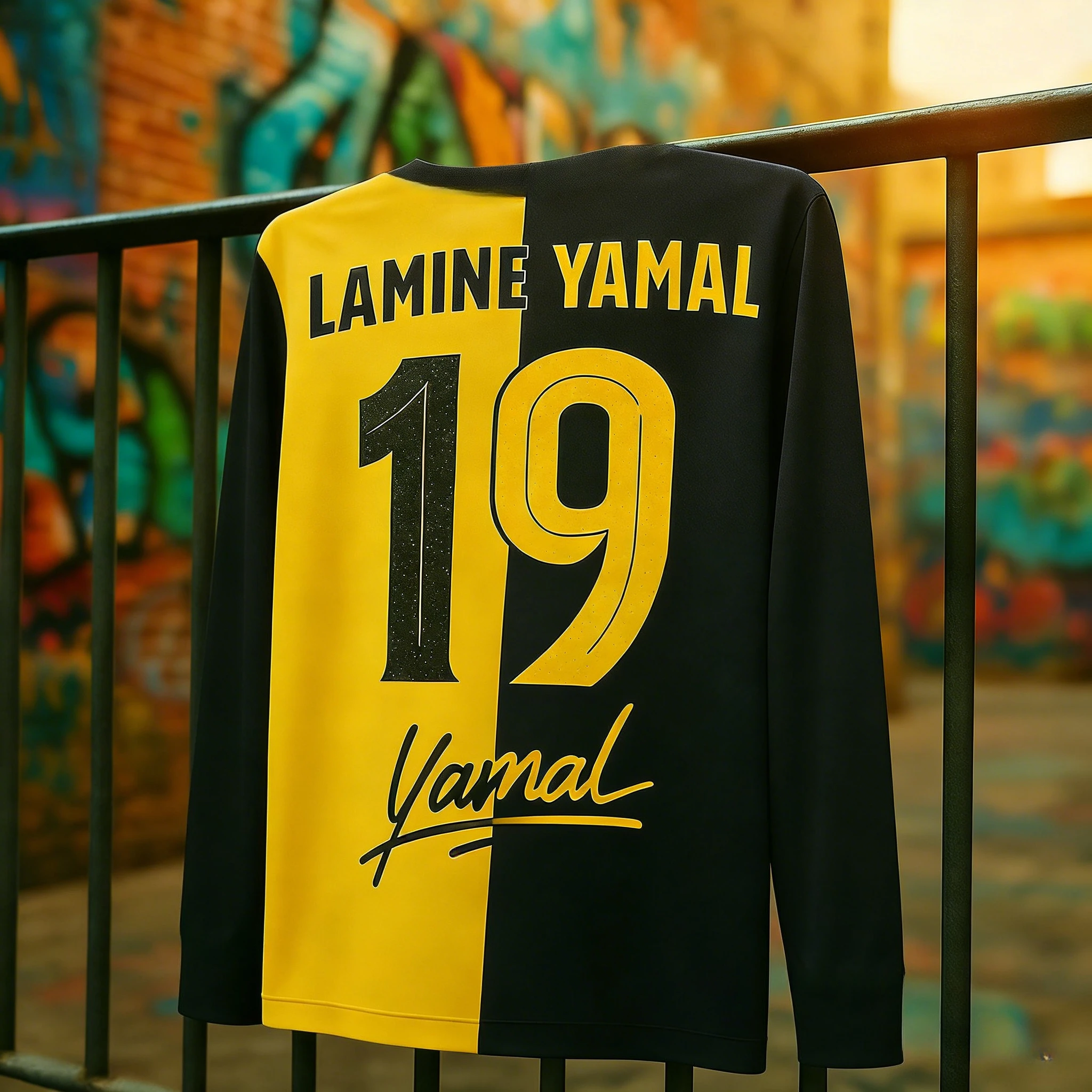 2026 Hot Selling Lamine Yamal Fan Edition Commemorative Jersey Breathable Quick Dry Sweat Wicking Long Sleeves for Sports Kids