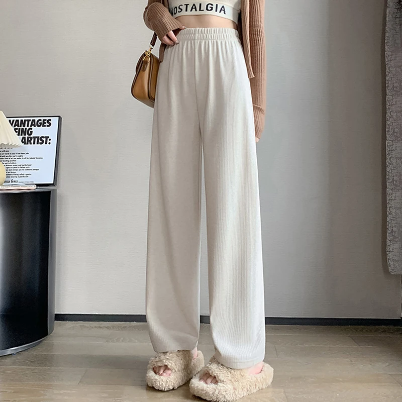 Gidyq Women Wide Leg Pants Korean Fashion All Match Loose Straight Pants Autumn Streetwear Female High Waist Trousers New