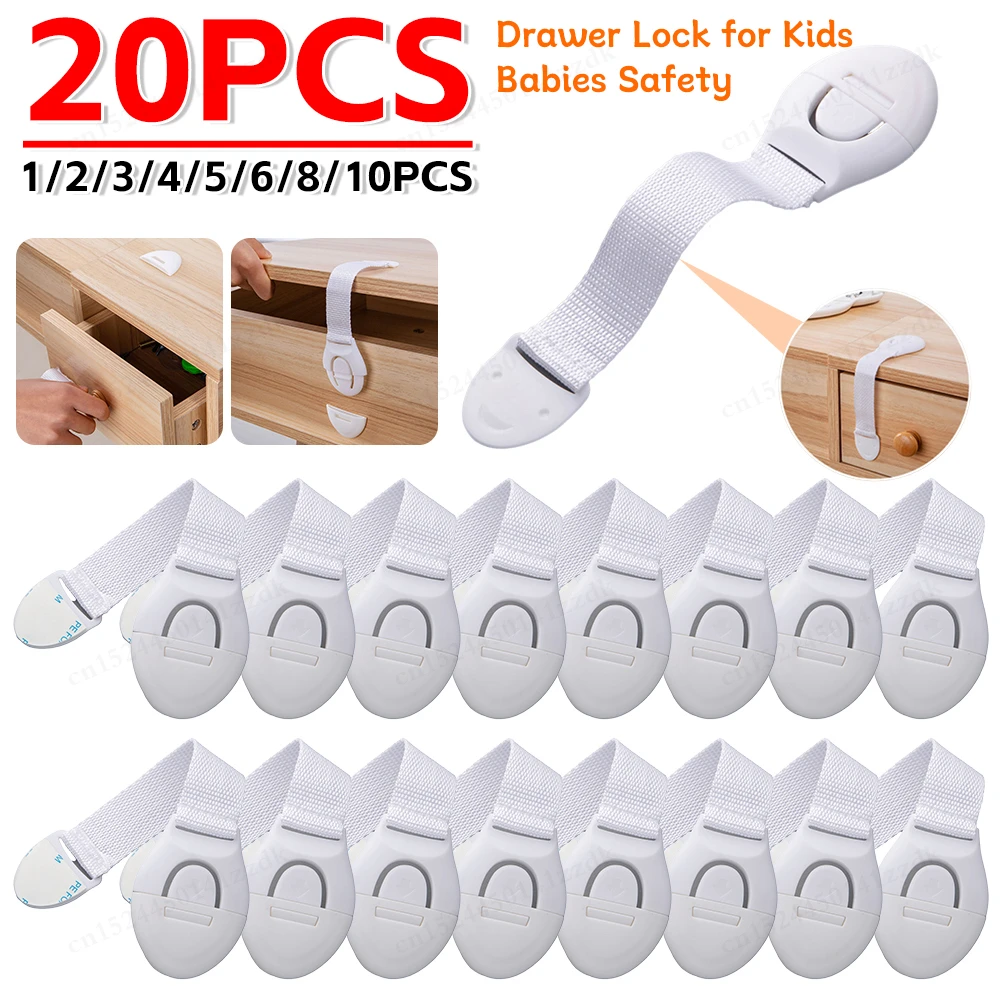 

1-20PCS Baby Security Protection Drawer Door Cabinet Lock Child Safety Cabinet Lock Plastic Protection Kids Safety Door Lock