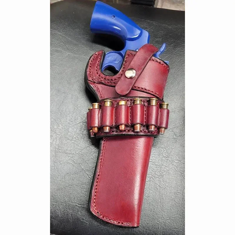 Steampunk Old Wild West Cowboy Western Revolver Holster Gunslinger Cosplay Costume Gun Cartridge Bullet Belt Bag For Colt Python