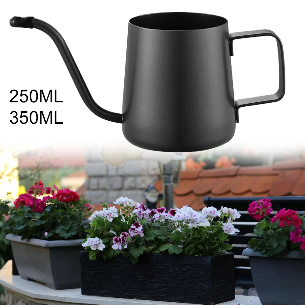 250/350ml Stainless Steel Coffee Pot Long Narrow Spout Pour Over Gooseneck Hand Drip Coffee Kettle Spout Pots Indoor/patio Plant