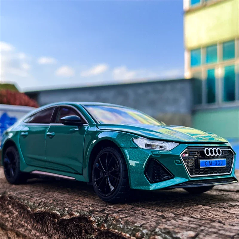 

1:24 Audi RS7 High Simulation Diecast Metal Alloy Model car Sound Light Pull Back Collection Kids Toy Gifts H11