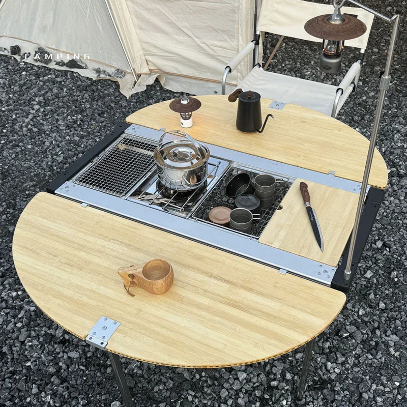 IGT Half Circle Board Wood Board IGT Table Accessories Free Combination Outdoor Portable Kitchen Semi-circular Plate