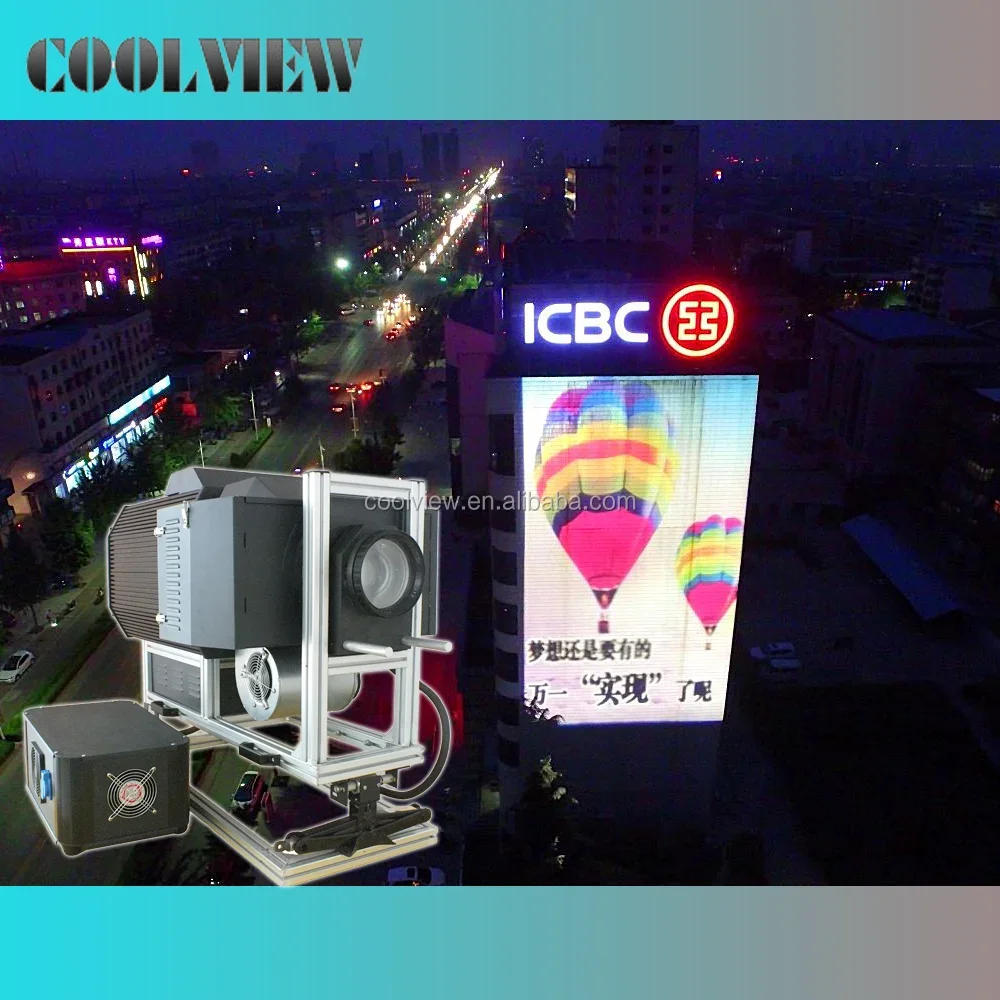 IP20 Waterproof Outdoor Logo Gobo Building Advertising 1500 ansi Lumens Projector for Powerful Image Projection