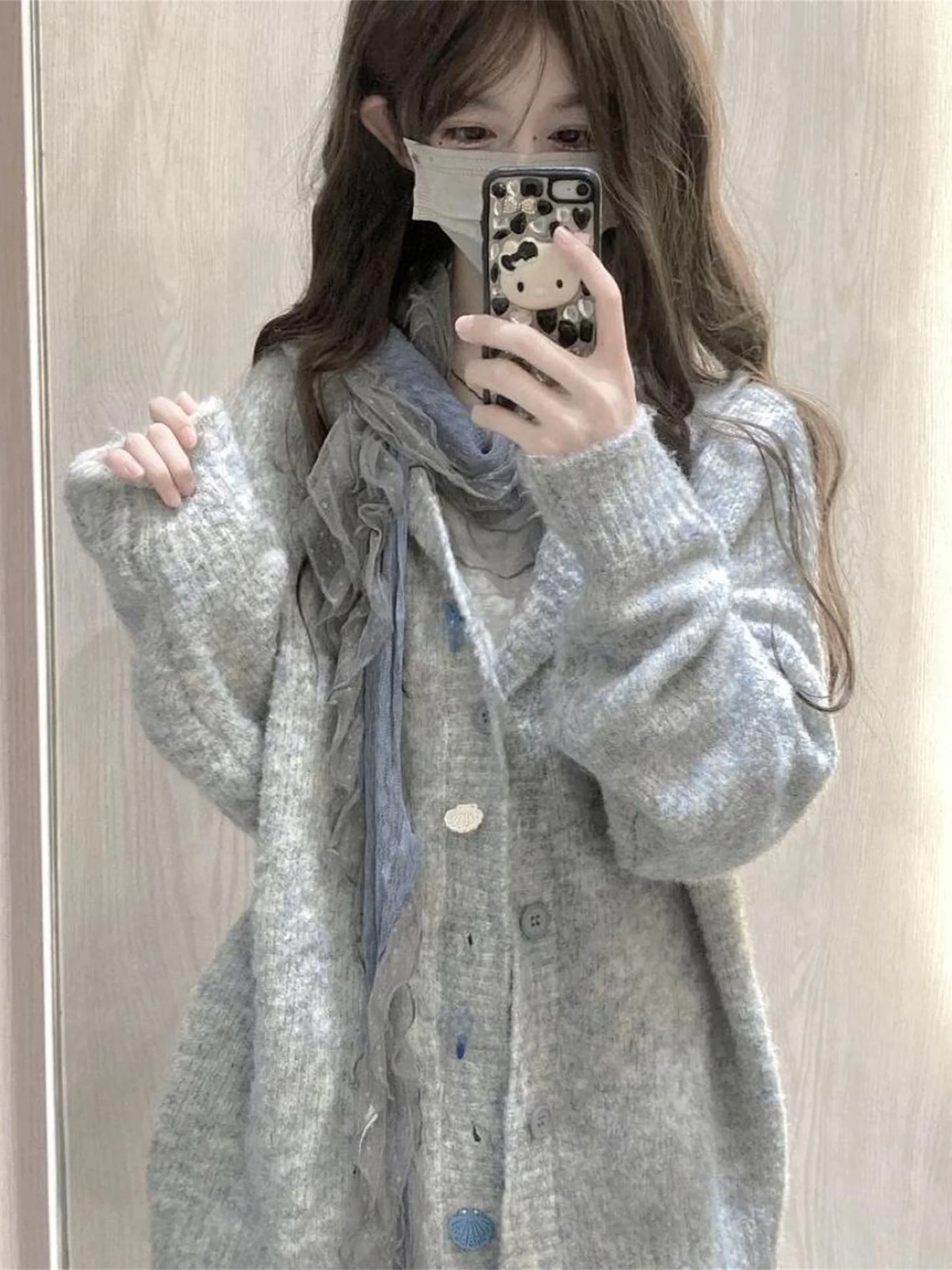 Loose Ey Knitted Op… - image