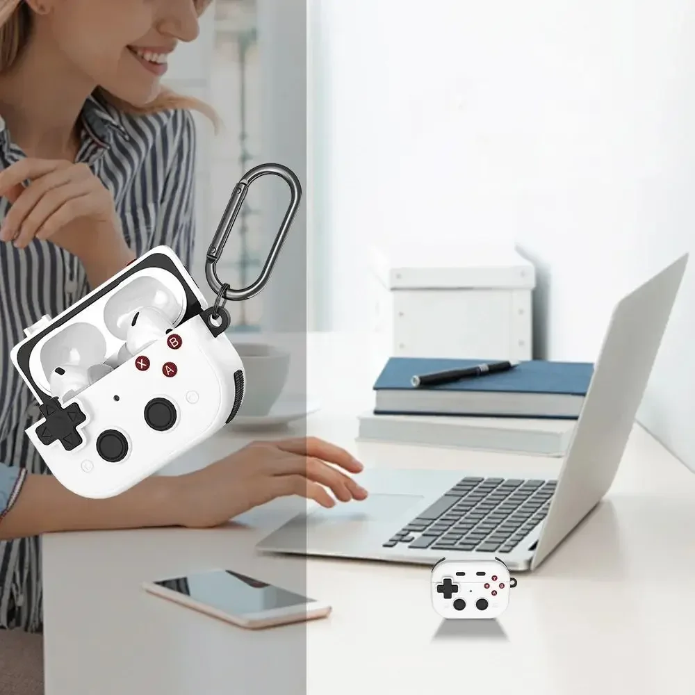 Etui w stylu konsoli do gier 3D w stylu vintage na AirPods 3/4/Pro2 - wysokiej jakości silikonowe etui z precyzyjnymi wycięciami