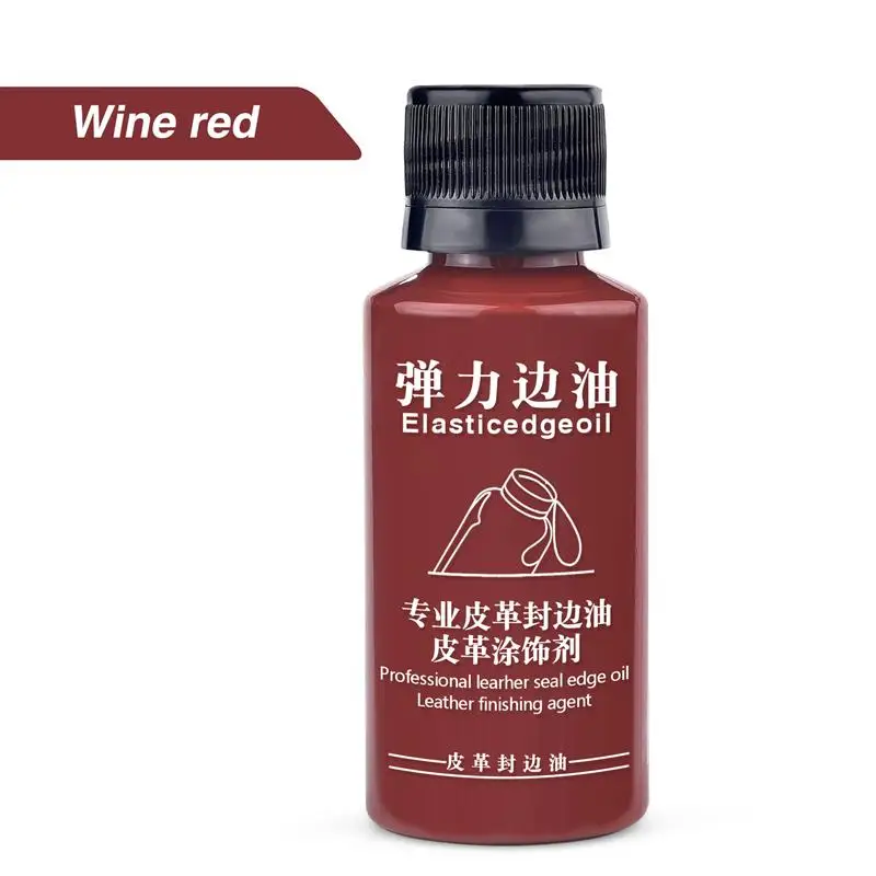 30ml matte elastische Kanten versiegelung Öl Leder farbe DIY Leder kanten farbe Lederwaren Renovierung Trimm kanten versiegelung pigment