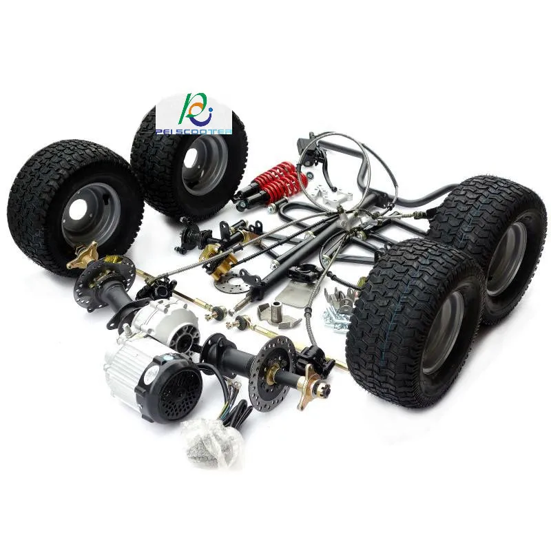 DIY modified four-wheel electric vehicle,go kart accessories,front suspension and motor,rear axle phub-133cv