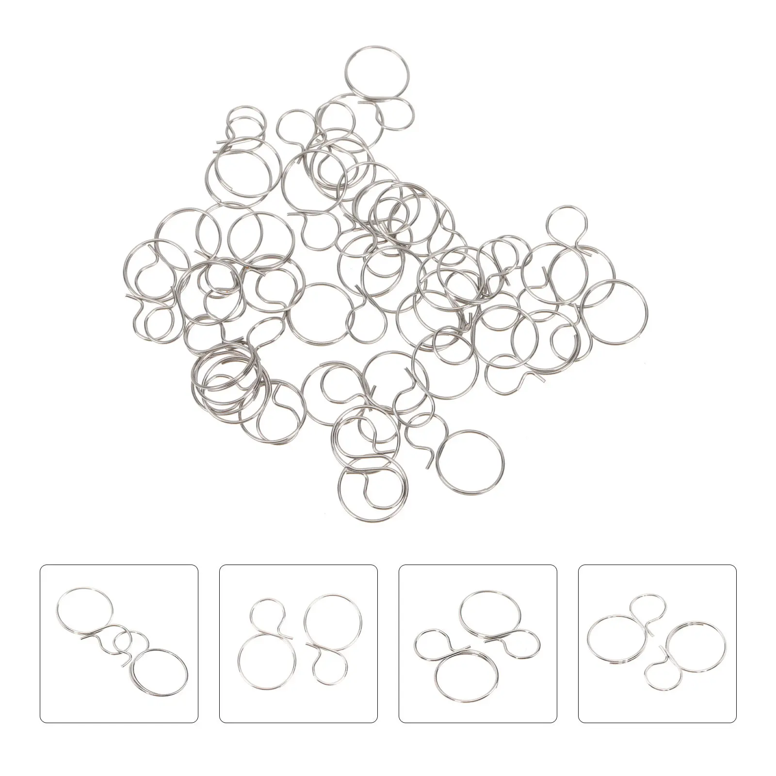 

40 шт. соединительных колец для люстр, прочные металлические разъемные кольца для хрустальных подвесок, для самостоятельной сборки люстр, комплектующие для светильников, надежные, простые в установке