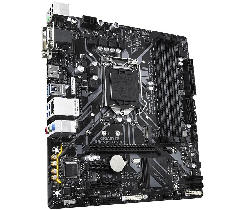 NEW Gigabyte B365M DS3H Gaming Motherboard Supports 9th and 8th Gen Core Processors with B365 Chipset LGA 1151 Socket