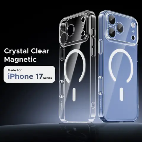 Custodia per telefono trasparente per iPhone 17 16 Pro Max 13 12 Mini 11 14 15 Plus 16E 17 Air per caricabatterie wireless Magsafe Cover magnetica