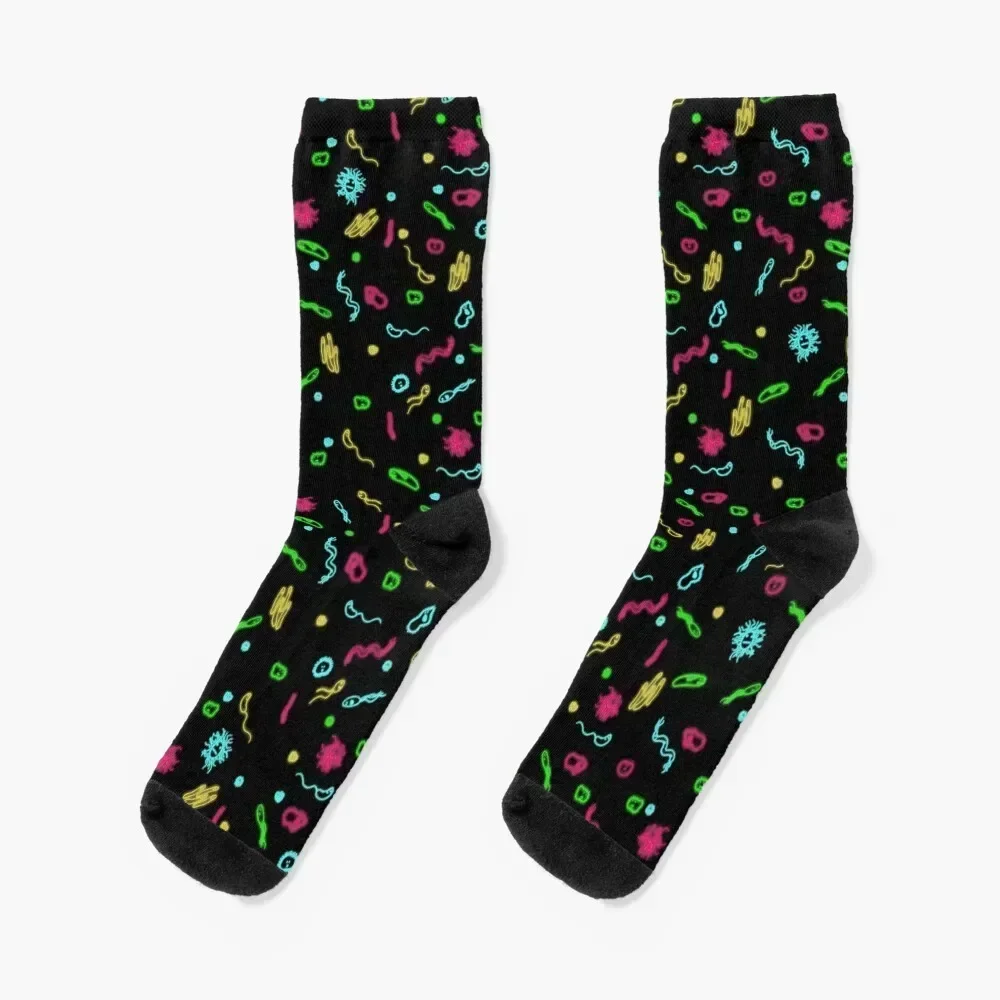 

Fluorescent Microbes Socks Antiskid soccer Crossfit Christmas sports stockings Man Socks Women's