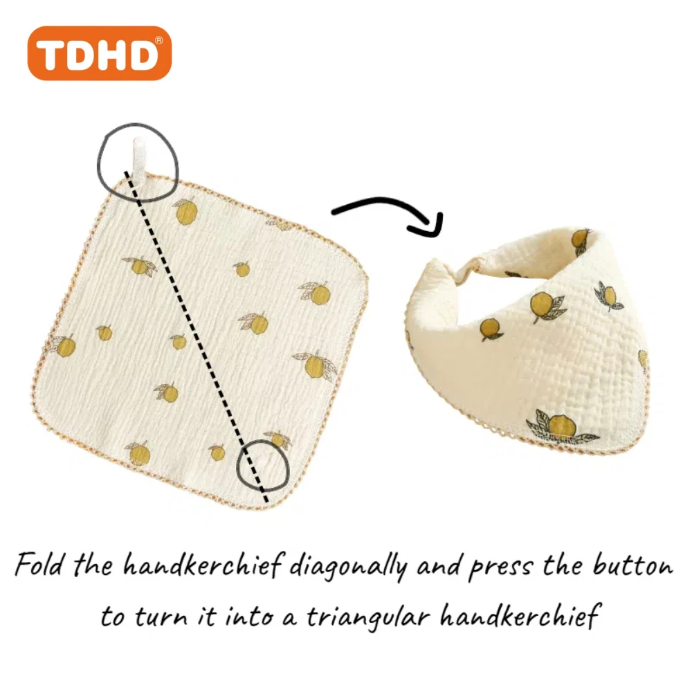 Многофункциональные нагрудники TDHD, 5 шт., бандана, нагрудники для слюней унисекс, мягкий впитывающий нагрудник и набор салфеток для отрыжки для прорезывания зубов и слюнотечения
