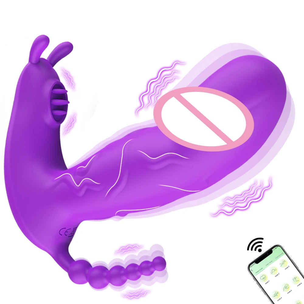 Vibrador Dildo 3 en 1 con Control por Aplicación, Estimulador de Clítoris, Masajeador, Tapón Anal, Máquina Sexual para Mujeres, Parejas, Adultos Mayores de 18 Años