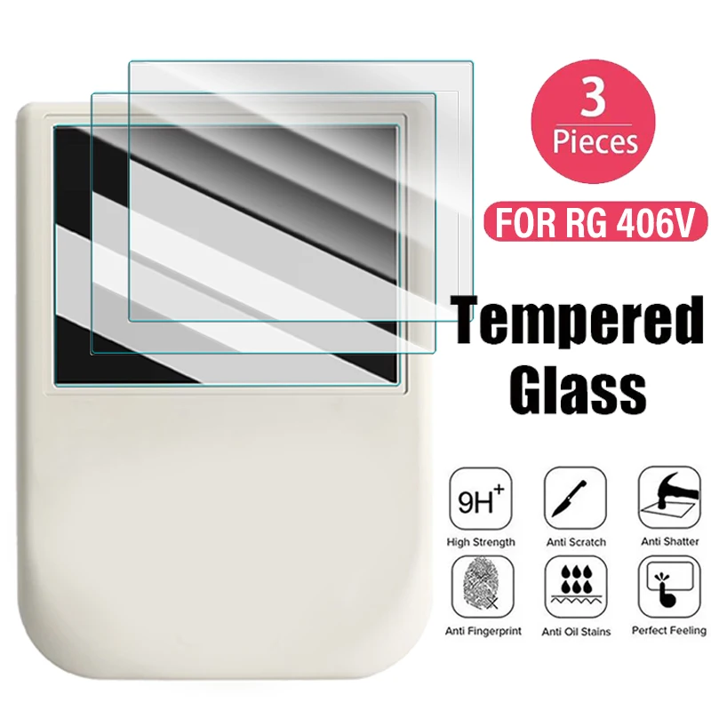 9H HD Tempered Glass For Anbernic RG406V Retro Game Console Screen Protectors Full Cover Protective Glass Films For RG 406V