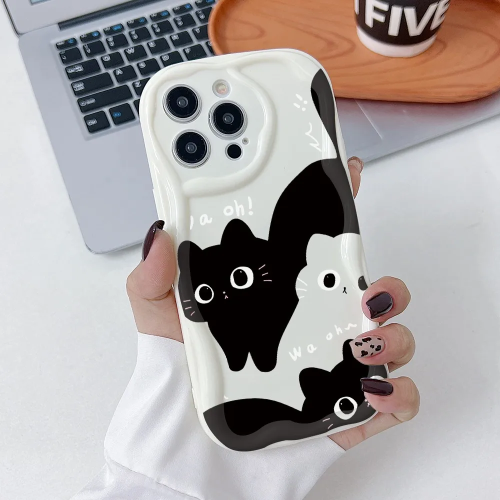 حافظة لهاتف اوبو Realme C75 C67 C65 C63 C55 C53 C35 C33 13 12 11 10 GT6 Pro Plus 4G 5G ثلاثية الأبعاد موجة غطاء ناعم