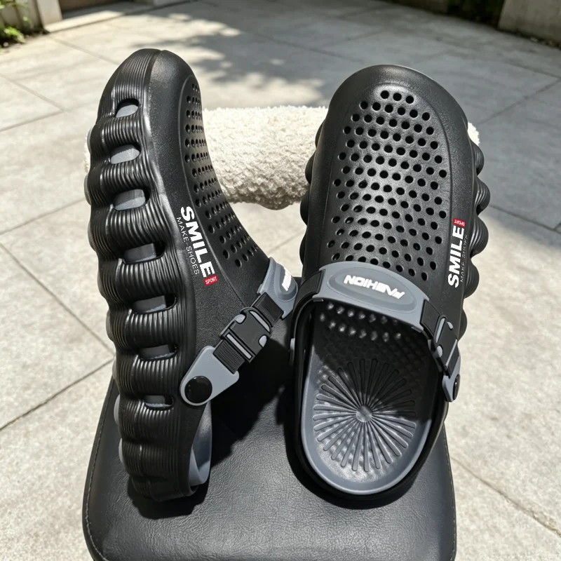 Fashion Unisex Water Sandals Spring Summer Color Block Strap Chunky Sole Easy Wear Daily Commute Clogs