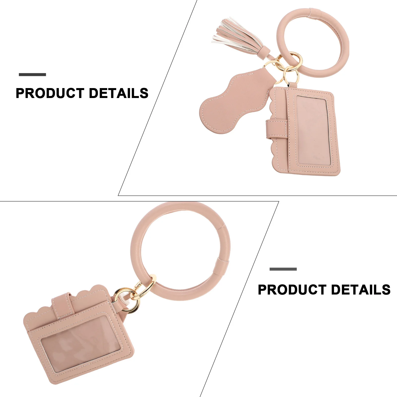 Lipstick Pouch PU Compact Portable Wrist Bracelet Key Chain Holder Case for Lip Balm Cards Bag Fashion Organizer