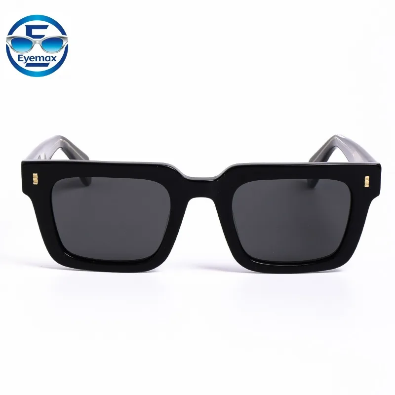 

Толстые квадратные солнцезащитные очки из ацетата для мужчин и женщин, прозрачная желтая оправа, ретро, массивные, прямоугольные, модные, с защитой от УФ400