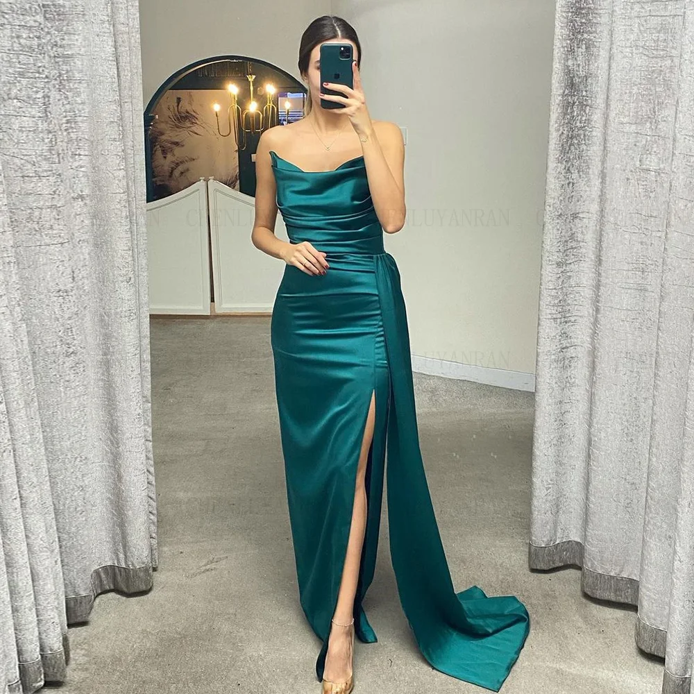 

Strapless Formal Occasion Dresses 2023 Mermaid Sweetheart Long Evening Gowns with Pleat Elegant Formal Party Dress فساتين السهرة