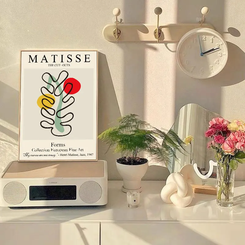 Abstract Wall Art Matisse Poster Line Face Coral Leaves Posters and Prints Canvas Paintings for Interior  Pictures Room Decor view 4