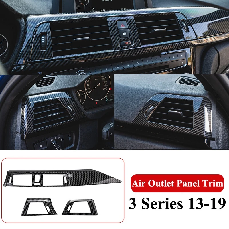 Kohle faser Mittel konsole Luft auslass platte Verkleidung Instrumenten tafel Verkleidung für BMW 3er Serie 320li f30 f35 2014-2018