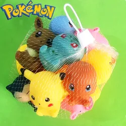 Figuras de Anime de Pokémon para niños, juguetes de baño vocales, Pikachu, Bulbasaur, Charmander, Squirtle, Eevee, Snorlax