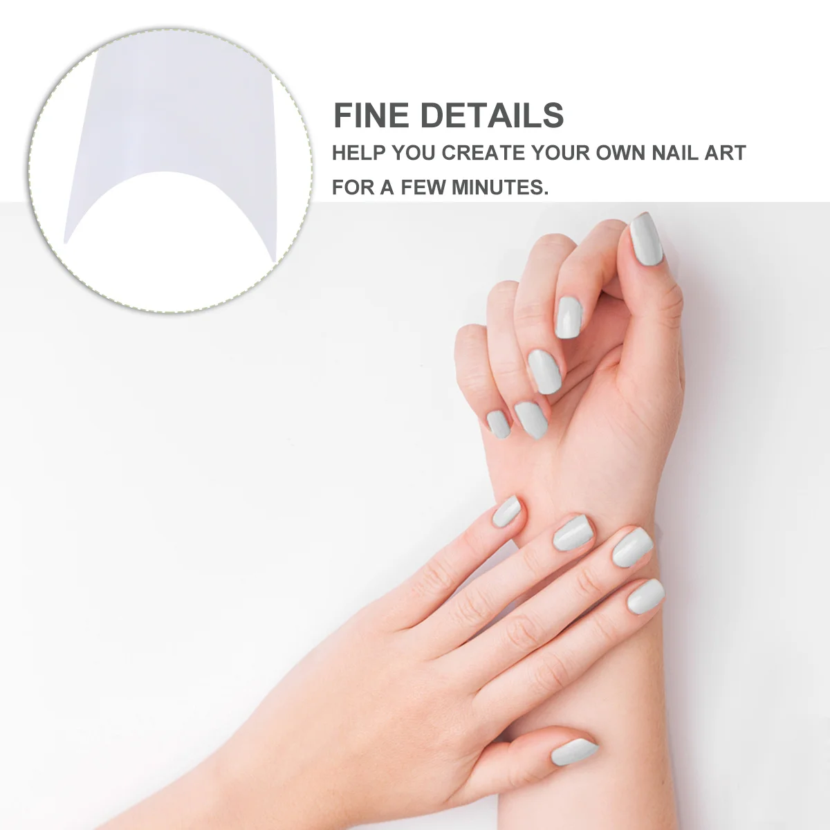 500 قطعة من غطاء الأظافر، أطراف بلاستيكية شفافة لتصميم فن الأظافر، مقاسات مختلفة، سهلة الطلاء والعصا للأظافر الاصطناعية