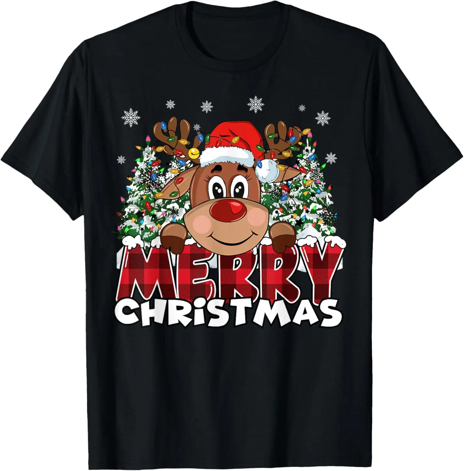 

Funny Reindeer Xmas Men Women Family Merry Christmas T-Shirt