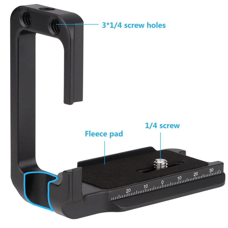 Haoge-Soporte HG-R7 L para cámara Canon EOS R7, placa de liberación rápida, estilo Arca, compatible