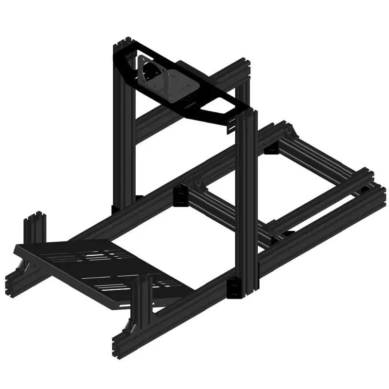 Hot Sale Simple Smart Steering Wheel Racing Cockpit Rig 6000 Series 40*40 40*80 Black T Slot Extrusion Aluminum Profile