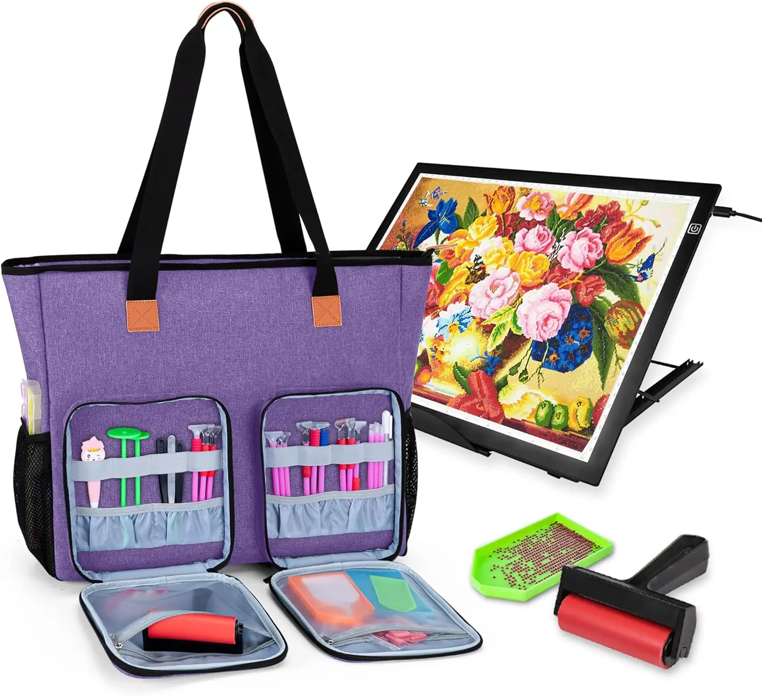 

Purple Carrying Case for A3 and B3 Diamond Painting Light Pads, Accessories Bag Only
