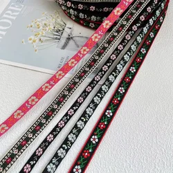 20 Yards/lot Ethnic Style Webbing Woven Jacquard Ribbon Flowers For Garment Accessories LS-2271 Width 1-1.5 CM