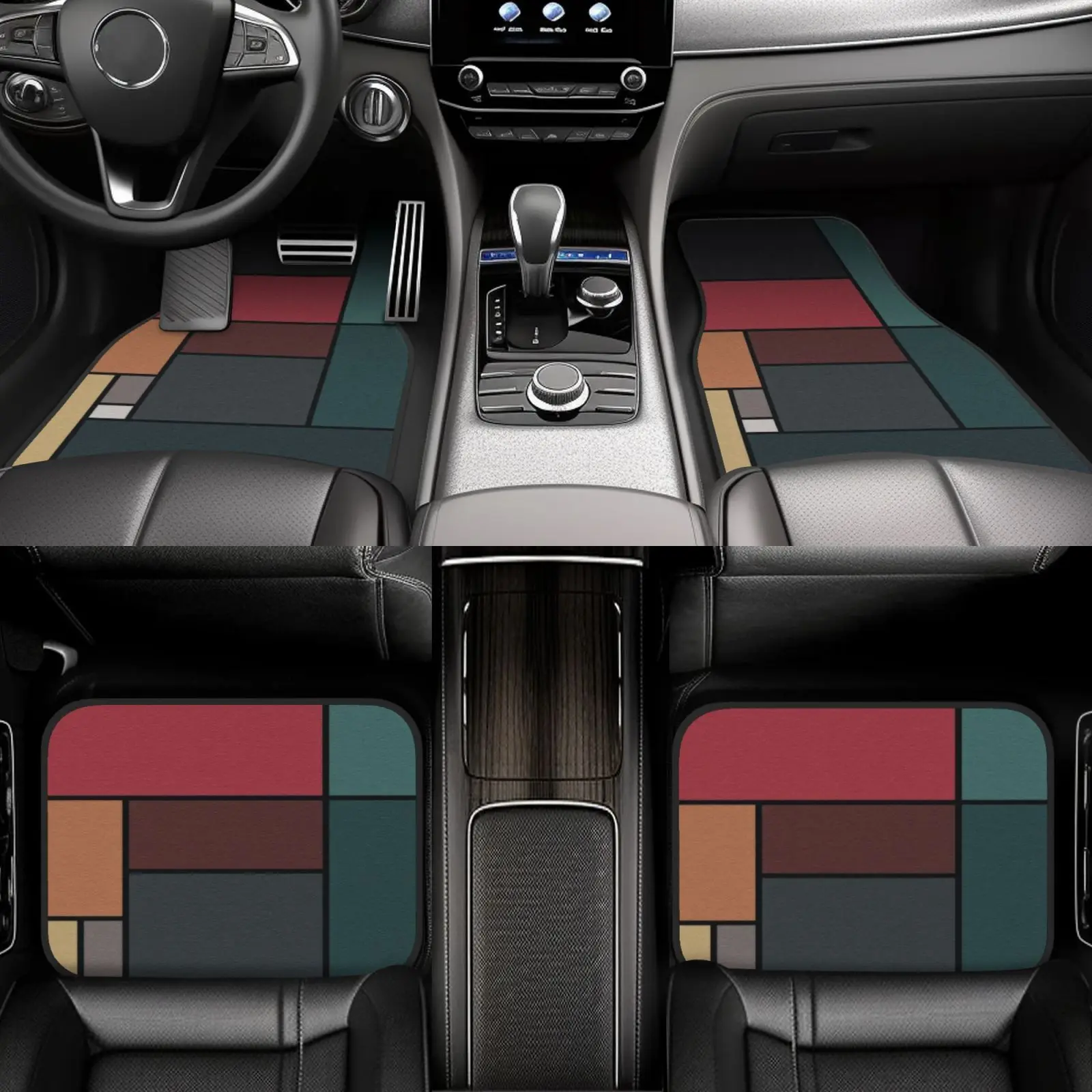 4pcs High-Density Polyester Car Mats | All-Season Universal Fit, Simple Installation, Universally Applicable