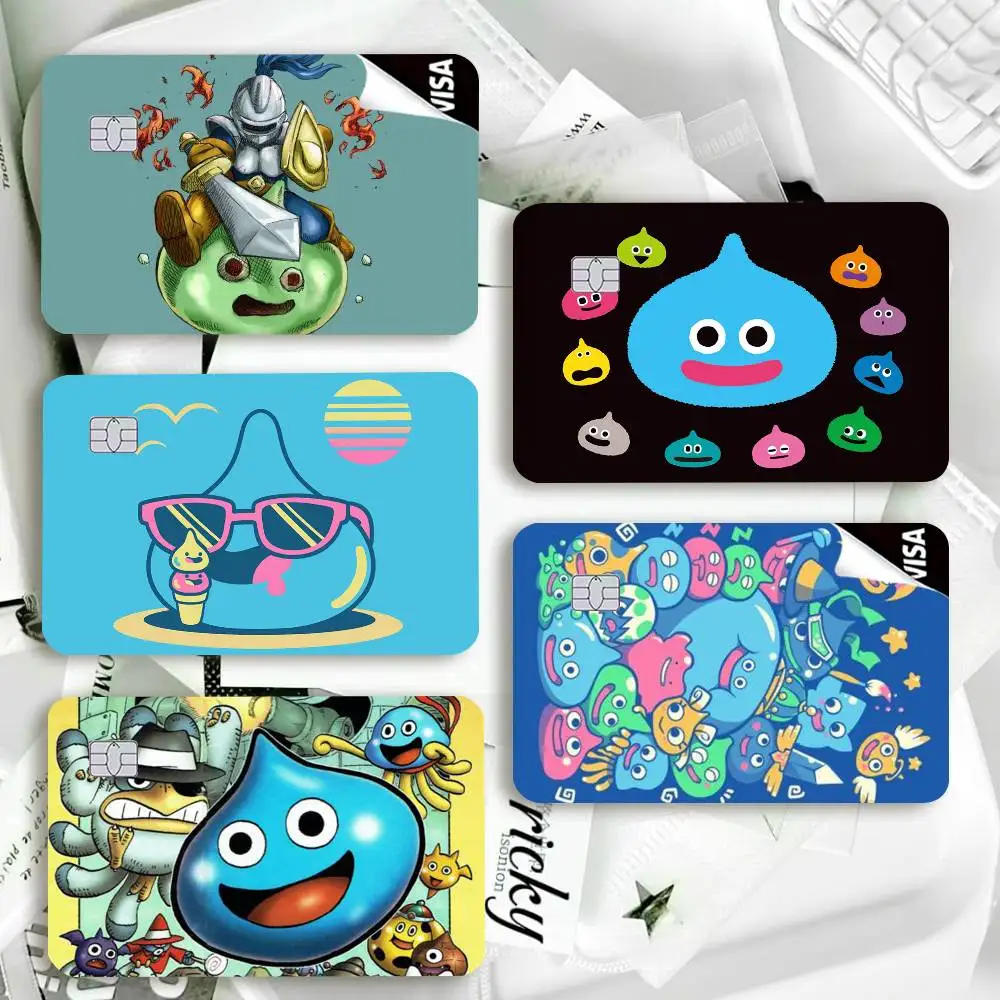 D-Dragon Quest Slime  Waterproof Film Skin Cover Credit Card Stickers Debit Front Bank Bus Pass