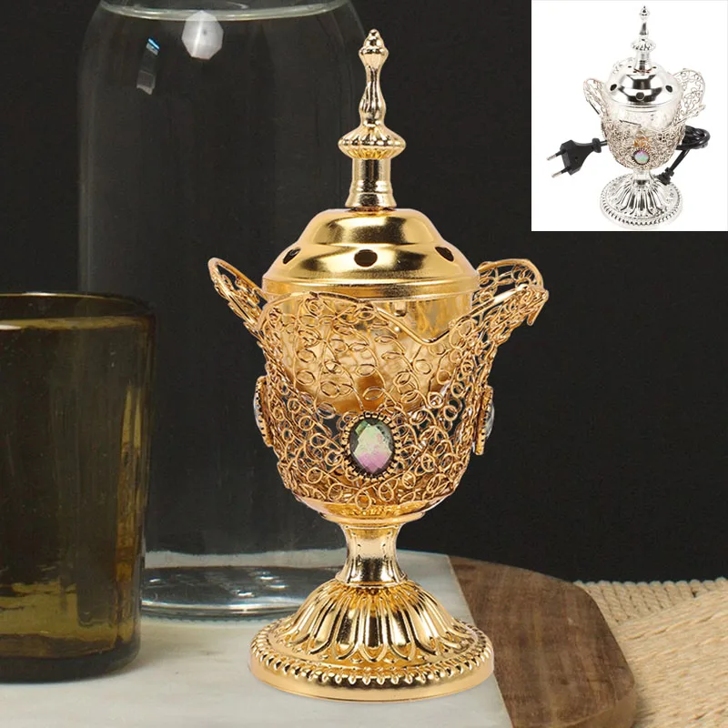 ธูป Burner Vintage Home Decor อิเล็กทรอนิกส์ไฟฟ้าตกแต่งบ้านไฟฟ้า Vintage Iron ในร่ม Censer ตกแต่งธูปตกแต่ง