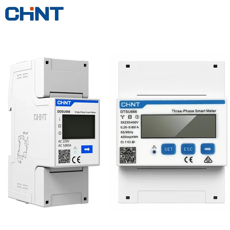 CHINT DDSU666 DTSU666 misuratore di potenza multifunzione programmabile V,A,W,KWH,VAR, MODBUS RS485 misuratore di energia elettrica inverter solare