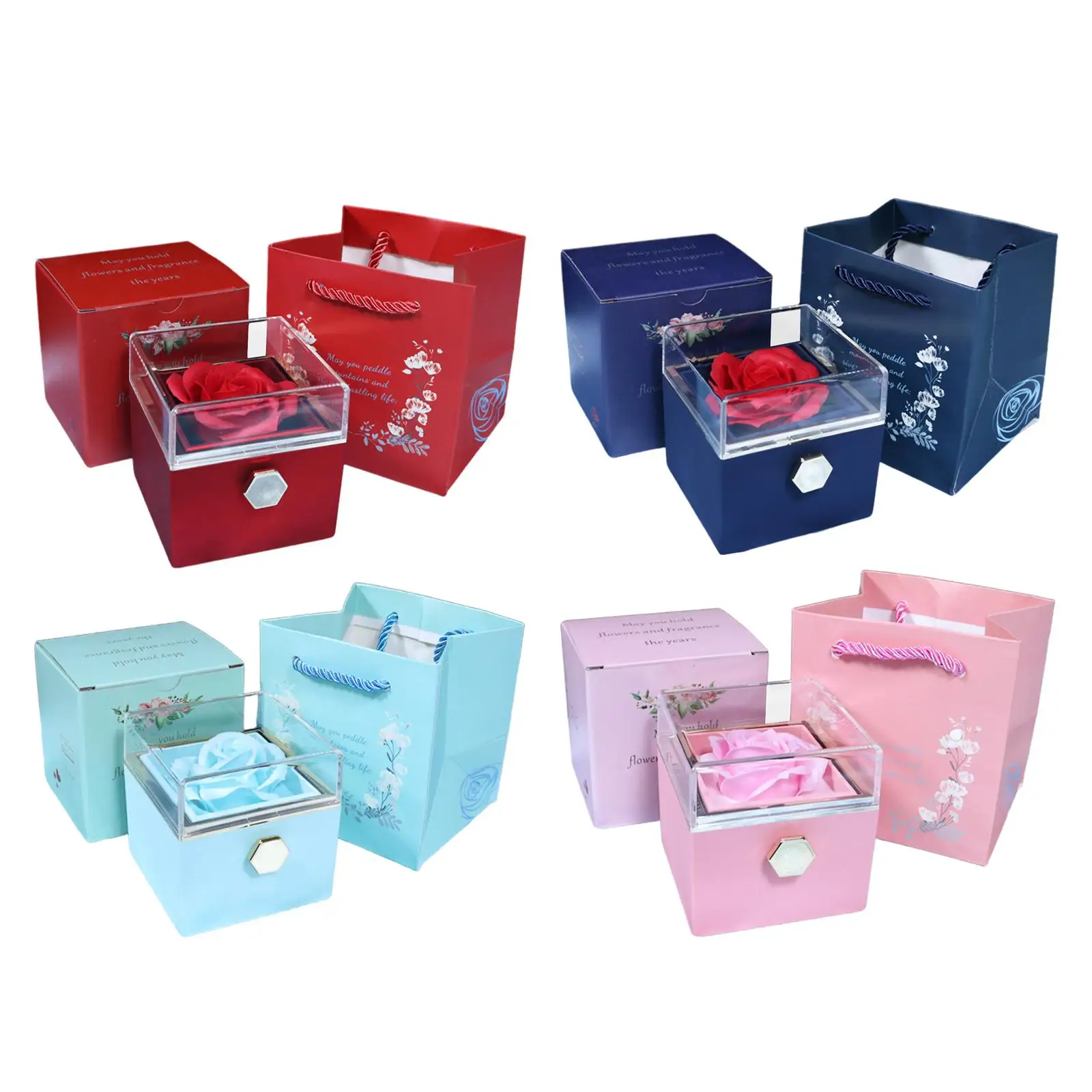 صندوق هدايا المجوهرات الوردية، حامل عرض المجوهرات، صندوق التعبئة لعيد الأم، حفل عيد الحب، الذكرى السنوية، عيد الشكر #1
