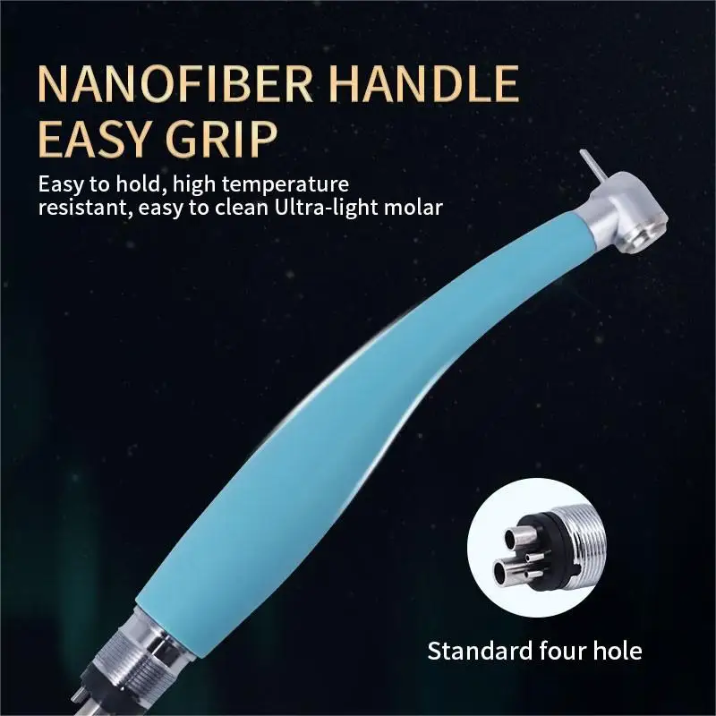 LED Dental Handpiece 3 Water Spray BLUE 1PCS High Rotation Pen Light Hand Piece Push Button Type 2hole 4hole Nanotechnology