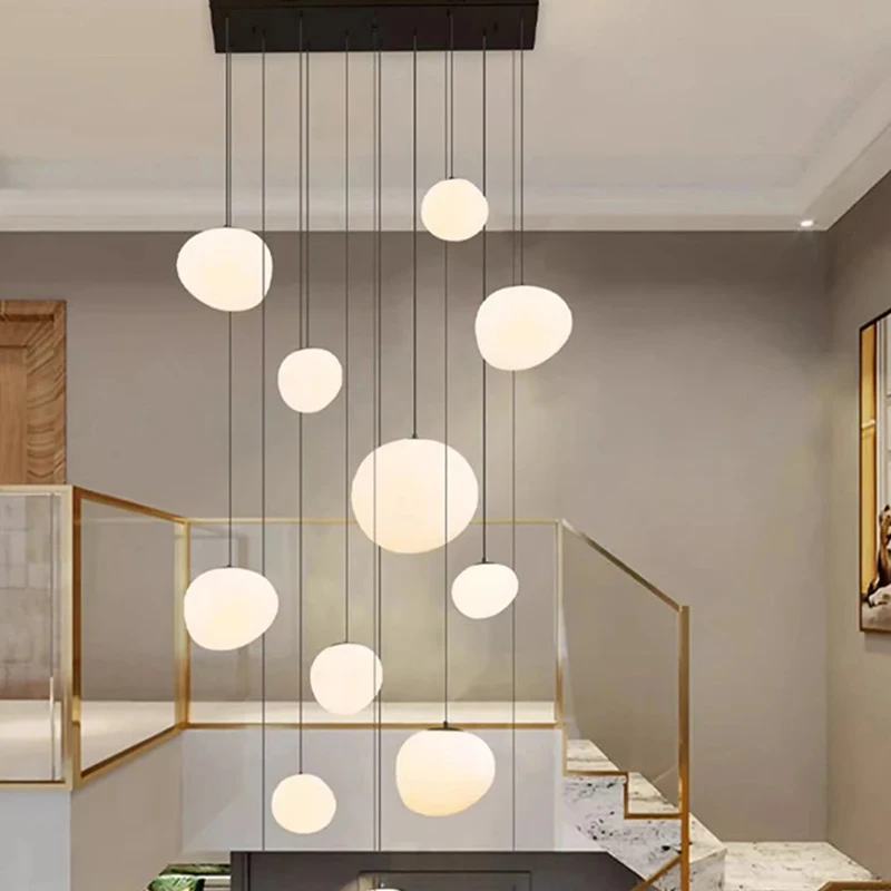 

Modern light luxury home decoration LED lights, staircase pendant lights, living room pendant lights, indoor lighting