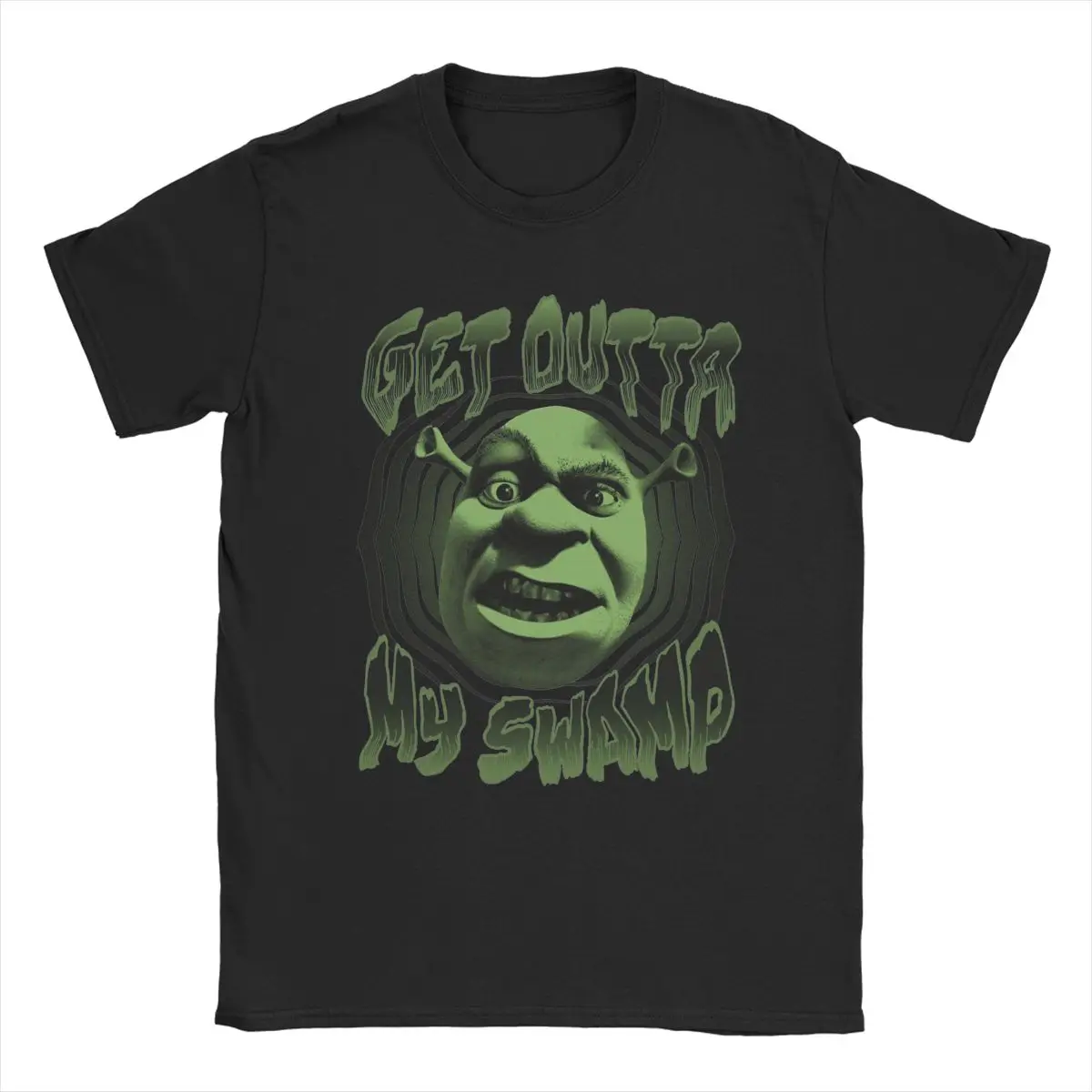 Shreks Get Outta My Swamp Men\'s T Shirt Fashion Tees Short Sleeve Crewneck T-Shirt Pure Cotton 4XL 5XL Clothes