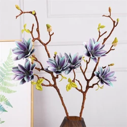 1PCS Chinese Simple Fake Flower Decoration, High Simulation Gradient Perfume, Lotus Magnolia Flower ornament