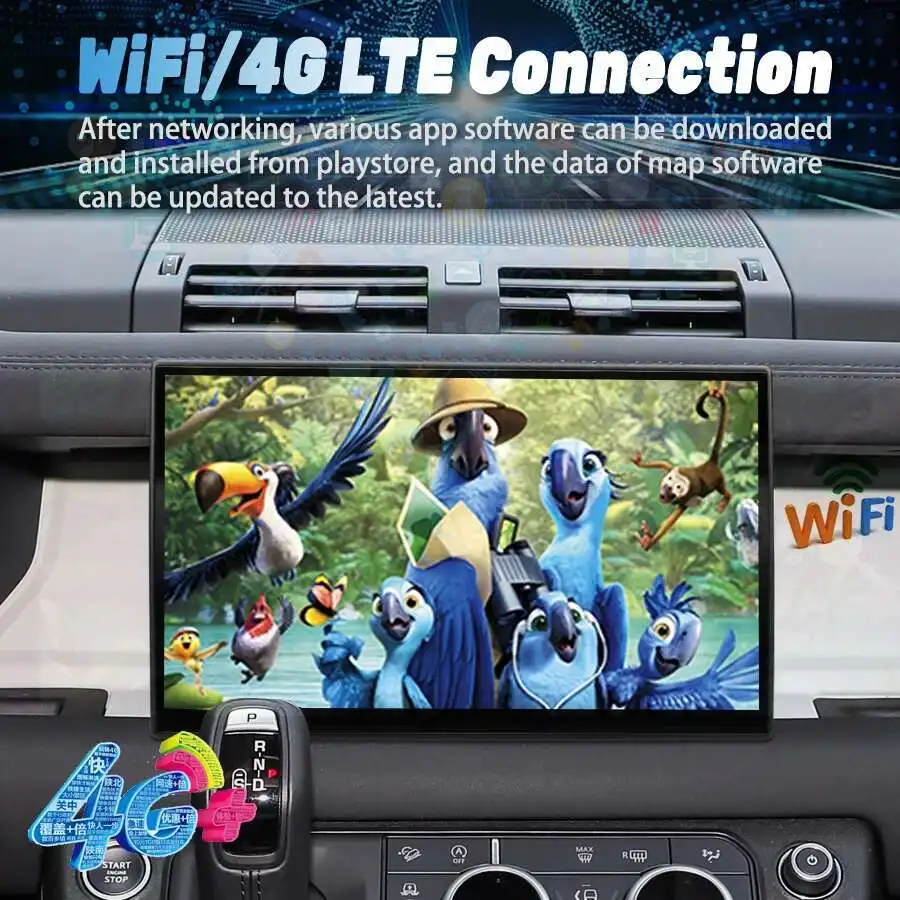 11.4 Inch For Land Rover Defender 2018 2024 Screen Car Infotainment System Multimedia Carplay Auto Headunit Monitor old to new