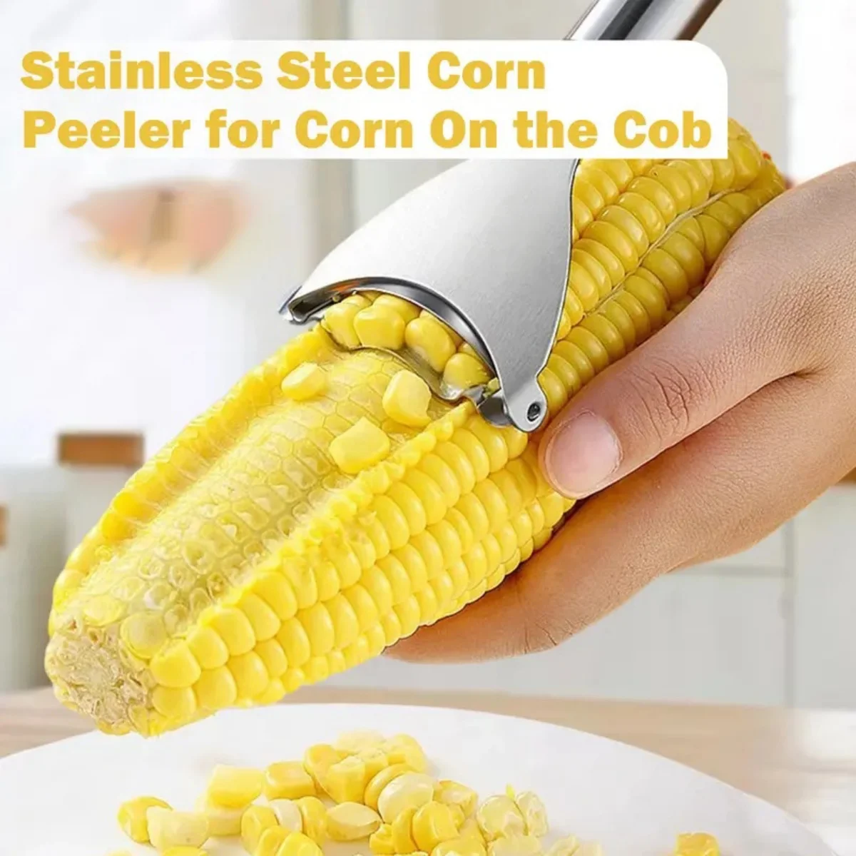 Stainless Steel Corn Peeler Serrated Corn Stripper Peelers Cob Shaver Planer Thresher Cutter Kitchen Fruit Vegetable Gadget Tool