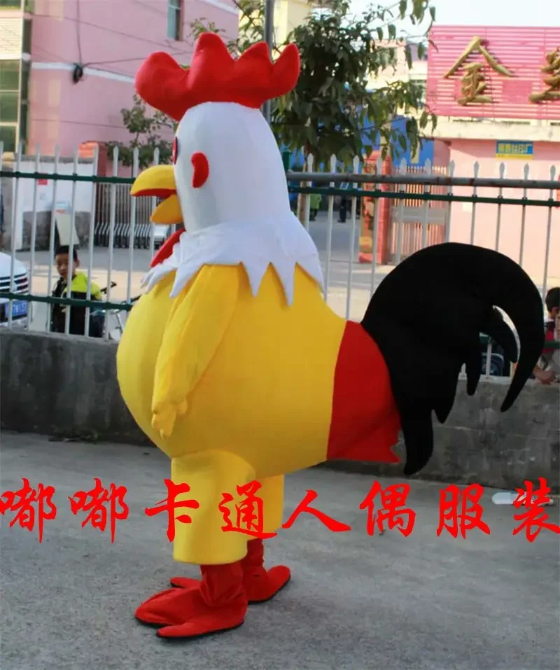 Christmas Chicken Mascot Costumes Cartoon Apparel Advertisement Costumes Halloween Birthday Party