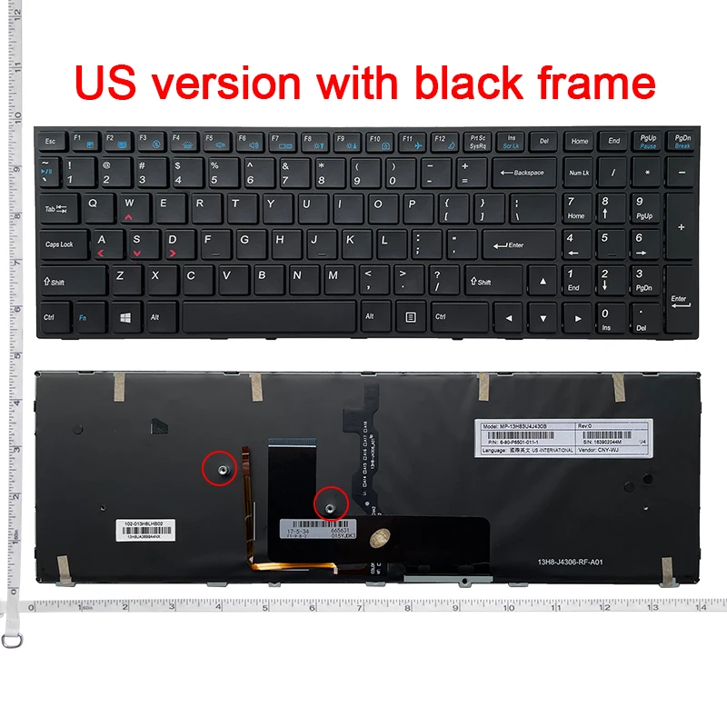 Imagem -03 - Teclado para Laptop Clevo com Iluminação Eua Novo P651se P655 P671 P655se P671sg P650 P801 P650sa P650se P651sg