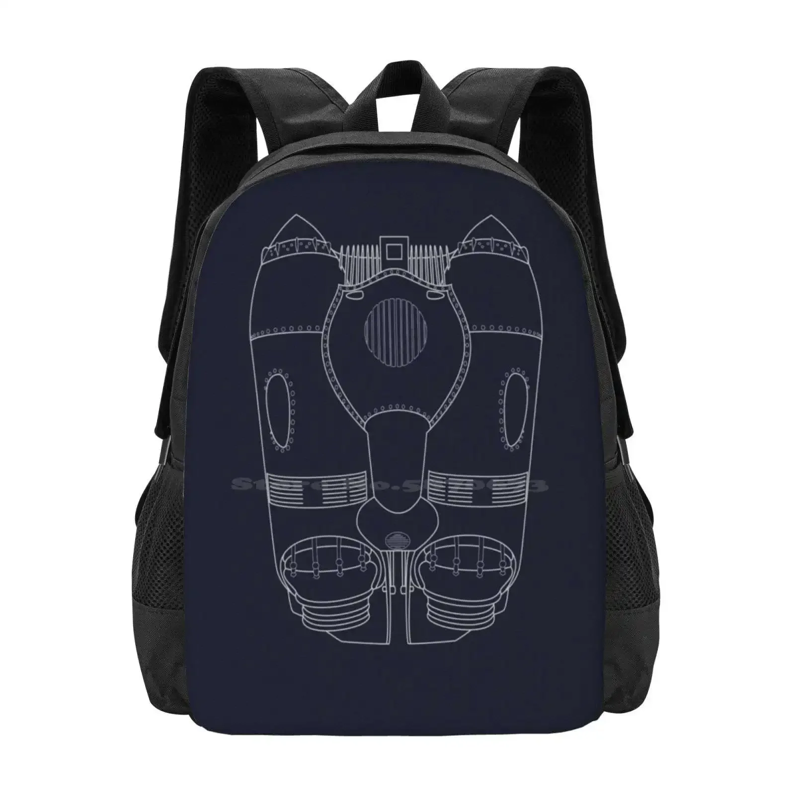 

Rocketeer Rocket Jetpack Schematics Teen College Student Backpack Pattern Design Bags Rocketeer Jetpack Fanart Schematics