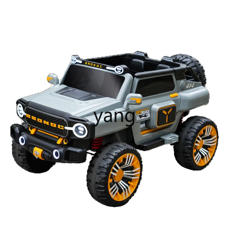 CX Four-Wheel Car Male Baby Remote Control Double Toy Car Can Sit Adult Baby Carriage Swing off-Road