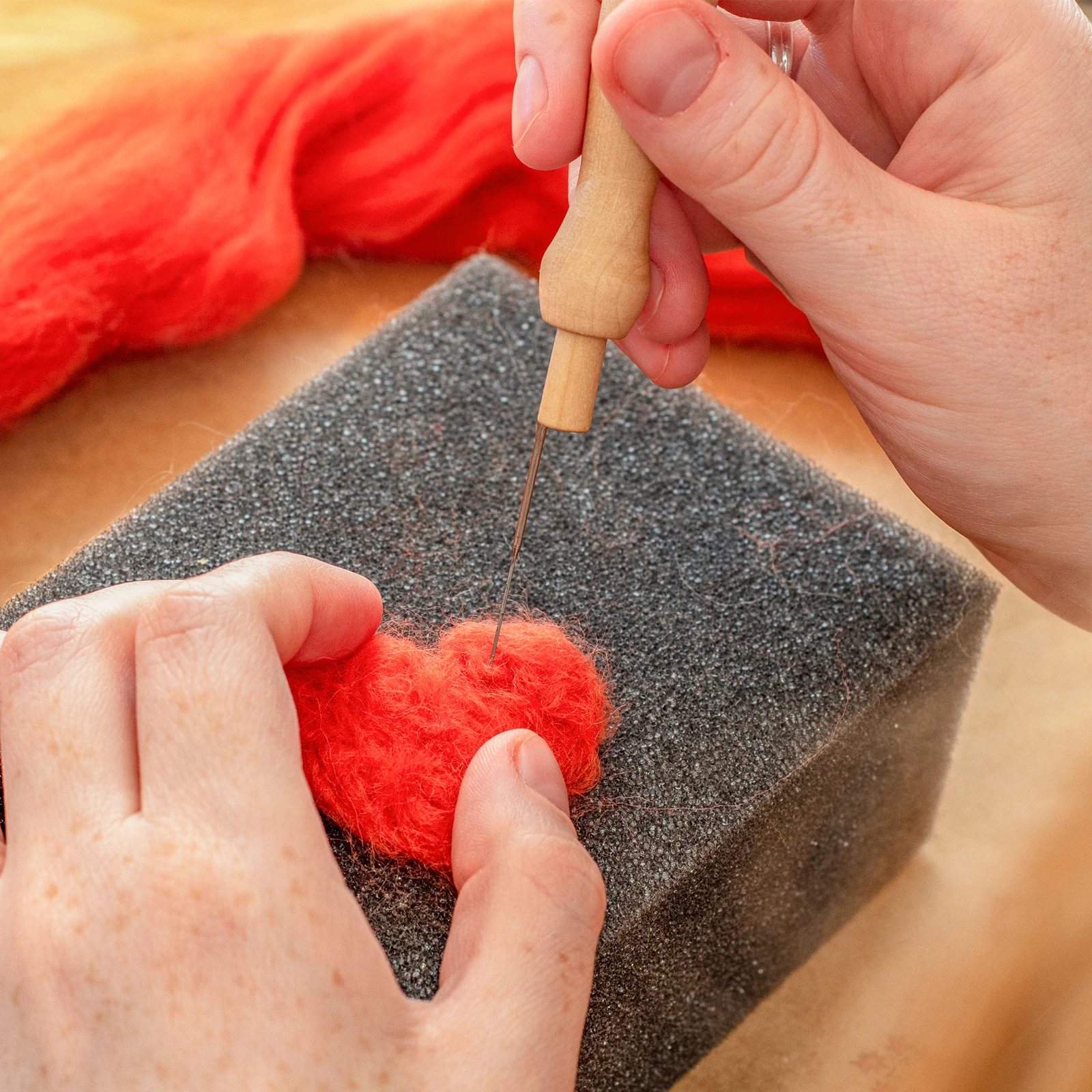 

Felting Needle Handle Wooden Punch Tool Replacement Supplies for DIY Wool Felt Crafting Art Kit Beginners